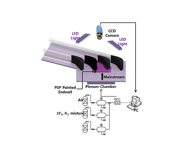 Schematic of Cascade PSP test setup